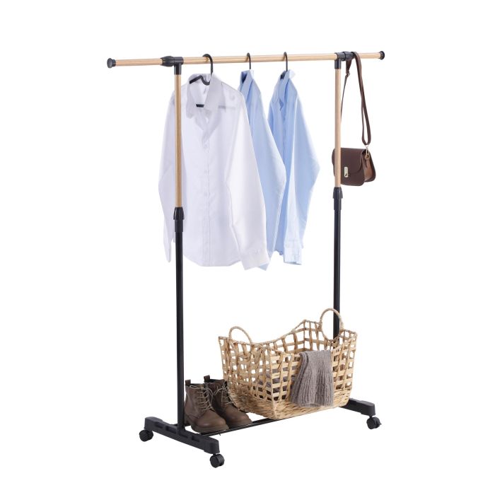 Confortime Perchero Extensible de Madera, Ajustable 88-145 x 43 x 90-160 cm para Ropa (6 Unidades) 2