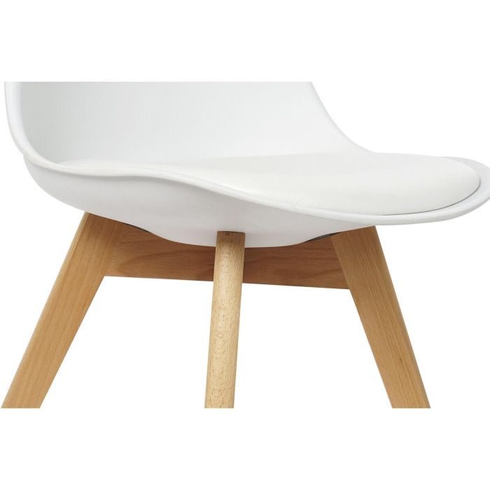 Silla Scandi DKD Home Decor Blanco Natural 55 x 83 x 48 cm 1 Silla Scandi DKD Home Decor Blanco Natural 55 x 83 x 48 cm 1