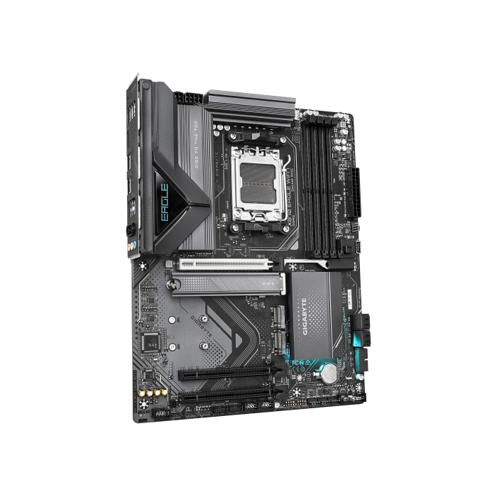 GIGABYTE Placa Base X870 EAGLE WIFI7 - Compatible con CPUs AMD Ryzen 9000, VRM de 14+2+2 fases, hasta 8000MHz DDR5 (OC), 4xPCIe 5.0 + 3xM.2, Wi-Fi 7, LAN 2.5GbE, USB 3.2 Gen 2x2 2 GIGABYTE Placa Base X870 EAGLE WIFI7 - Compatible con CPUs AMD Ryzen 9000, VRM de 14+2+2 fases, hasta 8000MHz DDR5 (OC), 4xPCIe 5.0 + 3xM.2, Wi-Fi 7, LAN 2.5GbE, USB 3.2 Gen 2x2 2