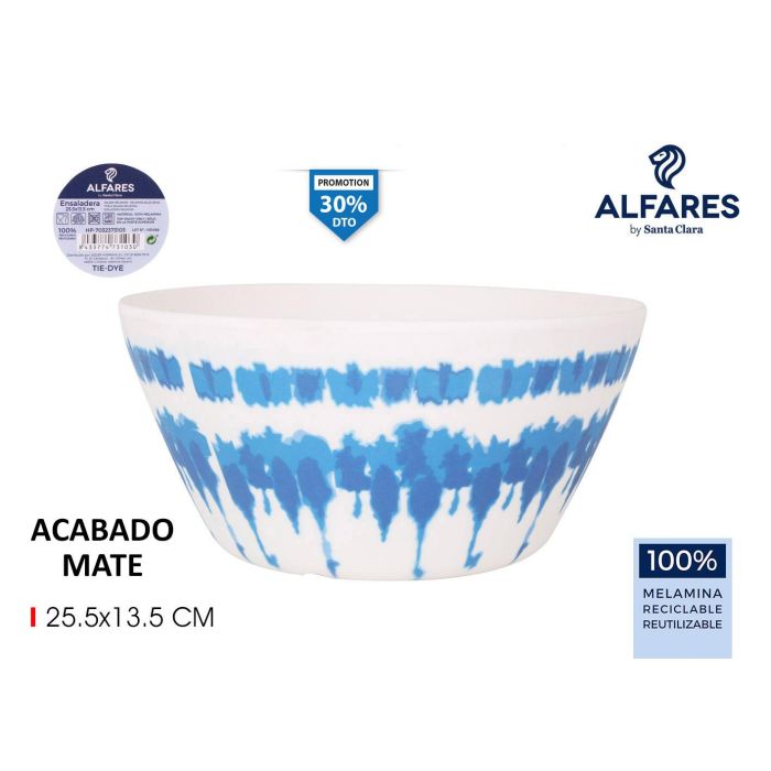 Ensaladera Mel Tie-Dye Mate 25.5 x 13.5 cm - Alfares (24 Unidades) Ensaladera Mel Tie-Dye Mate 25.5 x 13.5 cm - Alfares (24 Unidades)