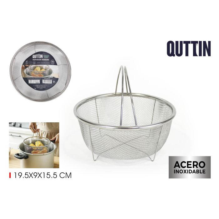 Hervidor de verdura inoxidable 19.5 cm Quttin (24 Unidades) Hervidor de verdura inoxidable 19.5 cm Quttin (24 Unidades)