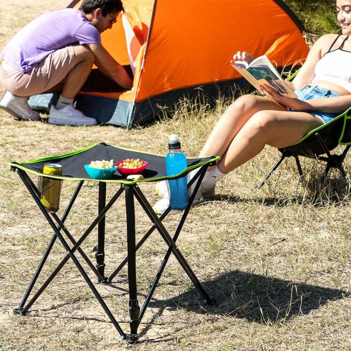 Mesa de Camping Textil Plegable con Funda Cafolby InnovaGoods 0 Mesa de Camping Textil Plegable con Funda Cafolby InnovaGoods 0