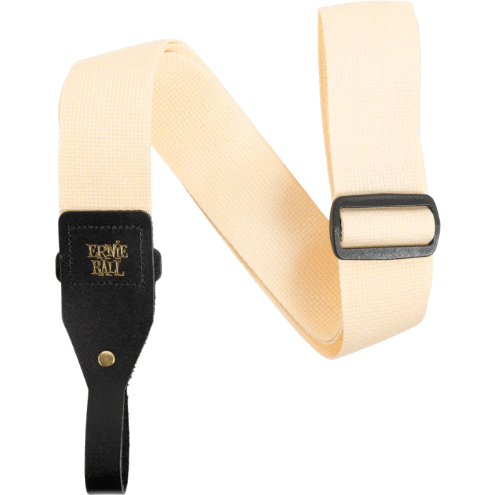 Ernieball Correa para Guitarra y Bajo de Polipropileno, Ajustable de 43 a 75 Pulgadas, Color Crema 1