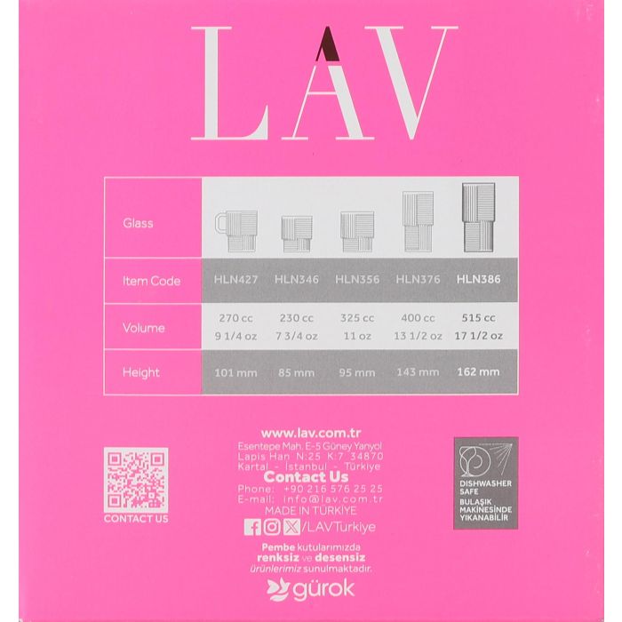 Set de 6 vasos Helen 515 cc - LAV (8 Cajas) 3 Set de 6 vasos Helen 515 cc - LAV (8 Cajas) 3