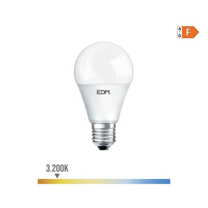 Edm Bombilla LED Standard Crepuscular E27 10W 932lm 3200K Luz Cálida Eq. 150W 25.000h 220° Clase F Ø6x11cm 0 Edm Bombilla LED Standard Crepuscular E27 10W 932lm 3200K Luz Cálida Eq. 150W 25.000h 220° Clase F Ø6x11cm 0