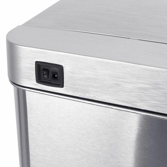 Kitchen Move PARKSIDE Bote de Basura Automático 50L Acero Inoxidable Cepillado Rectangular con Fleje Tapa Manos Libres 1 Kitchen Move PARKSIDE Bote de Basura Automático 50L Acero Inoxidable Cepillado Rectangular con Fleje Tapa Manos Libres 1