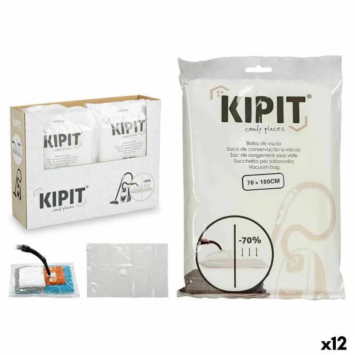 Bolsas de Vacío Kipit 54205 Transparente Plástico 20 x 30 x 3 cm 70 x 100 cm (12 Unidades)