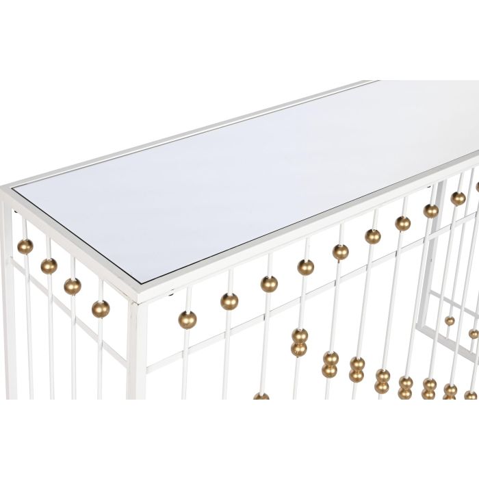 Recibidor Home ESPRIT Blanco Dorado 120 x 40 x 80 cm 1 Recibidor Home ESPRIT Blanco Dorado 120 x 40 x 80 cm 1