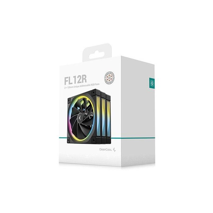 DeepCool FL12R-3 IN 1 Triple-Pack Ventilador 120mm RGB para Carcasa PC, 500-2150 RPM, 93,45 m³/h, Negro 5