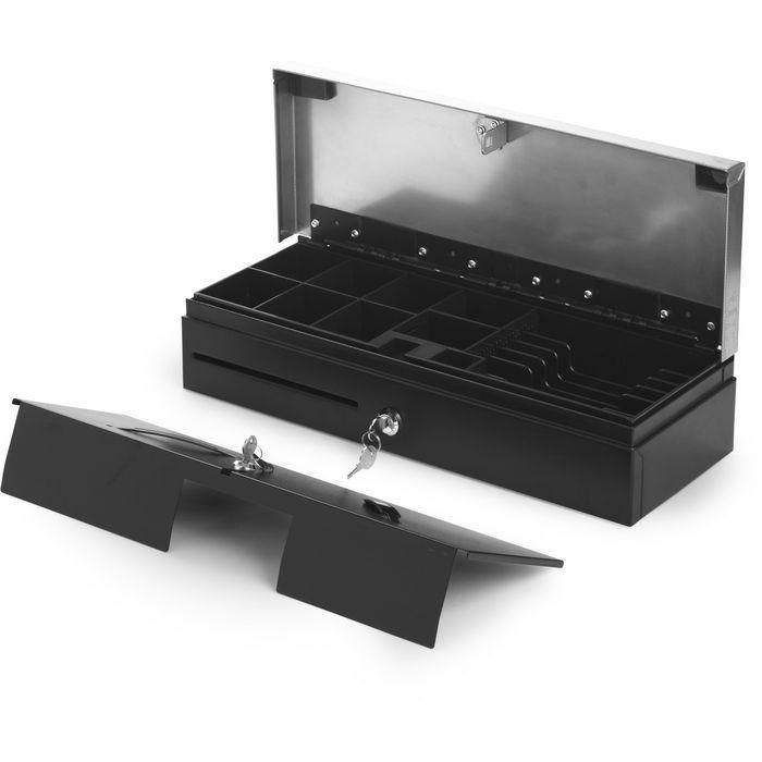 Capture Cajón de Efectivo de Acero 460mm con Tapa Abatible y Bandejas Flexibles para Billetes y Monedas 2 Capture Cajón de Efectivo de Acero 460mm con Tapa Abatible y Bandejas Flexibles para Billetes y Monedas 2