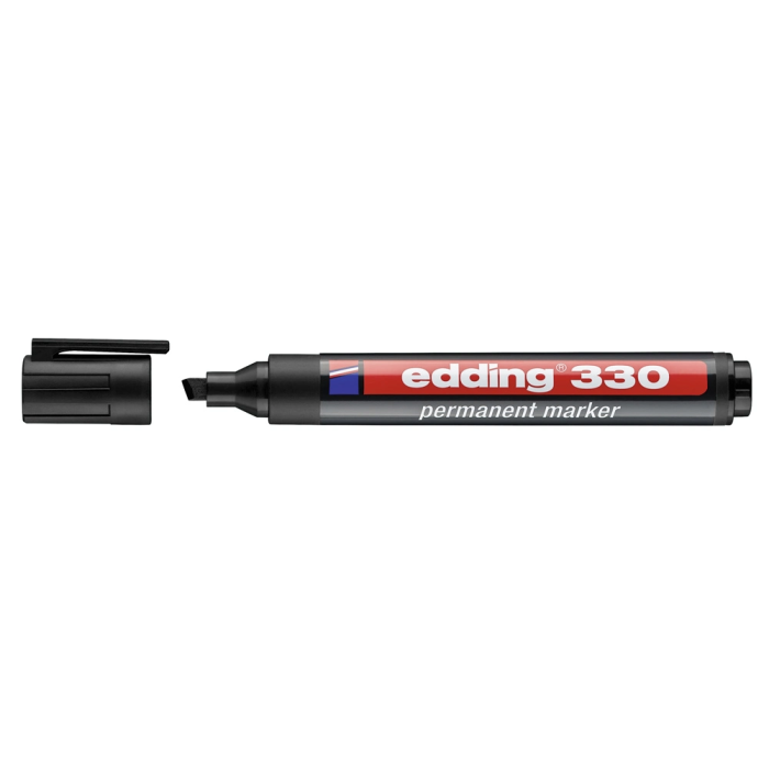 Edding Marcador Permanente 330 Punta Biselada Negro (Set de 10) (Set de 10) 1