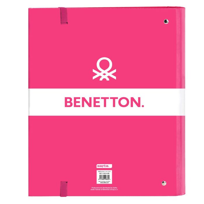 Carpeta de anillas Benetton Raspberry Fucsia (27 x 32 x 3.5 cm) 1