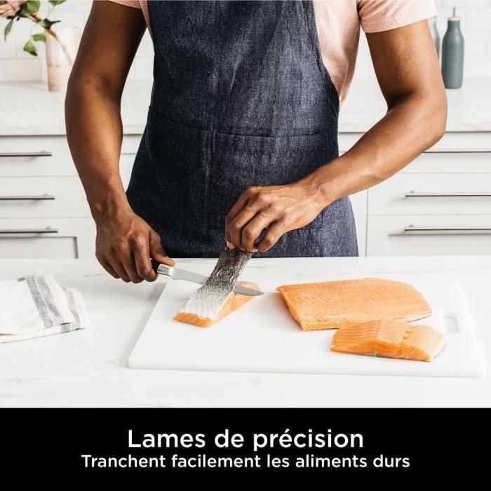 Ninja K32006EU Set Tacoma con Afilador Integrado, 5 Cuchillos y Tijeras, Acero Inoxidable Alemán 4