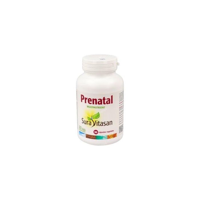 SURA VITASAN Prenatal Multinutrient 90 cápsulas. Suplemento para embarazo y lactancia con 24 vitaminas y minerales.