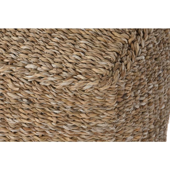DKD Home Decor Reposapiés Natural Seagrass Algodón 40 x 40 x 38 cm 2