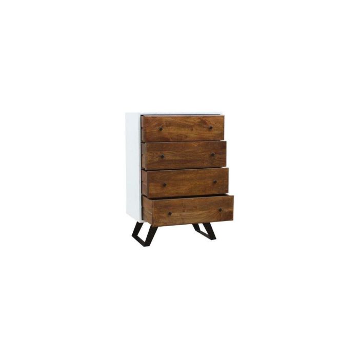 Cajonera Moderno DKD Home Decor Blanco Marron Oscuro 40 x 105 x 70 cm 1