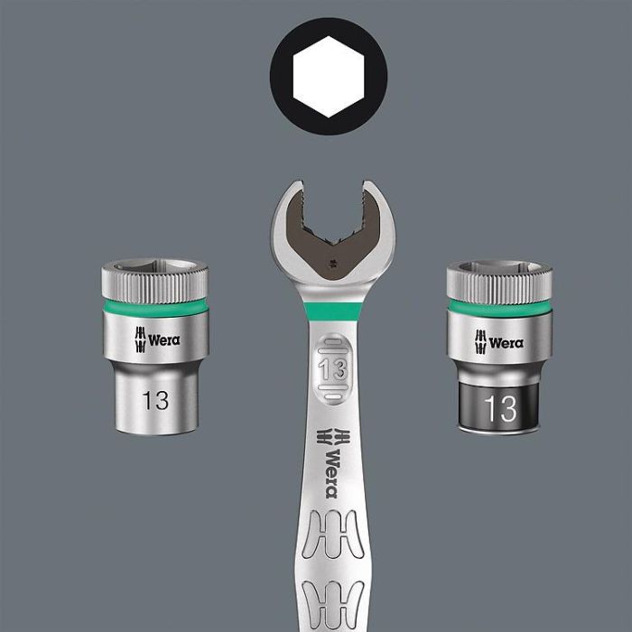 Wera 8006 SC 1 Zyklop Hybrid Knarrensatz 1/2 -Antrieb metri 7