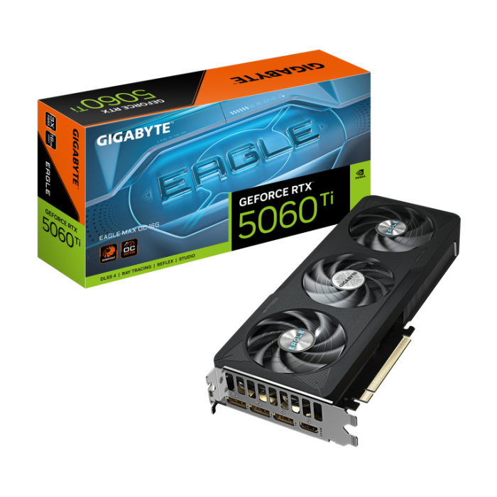 GIGABYTE GV-N506TEAGLEMAX OC-16GD GeForce RTX 5060 Ti EAGLE MAX OC 16GB GDDR7 Tarjeta Gráfica Gaming PCI-E 5.0