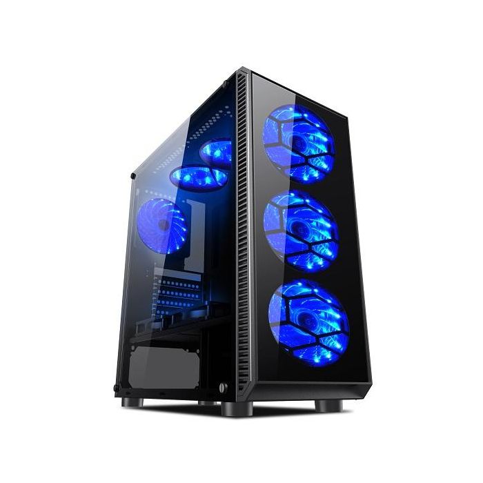L - link Caja Ordenador Gaming Avatar ATX - Cristal Templado, 6 Ventiladores LED Azul, Puertos USB 3.0/2.0, HD Audio 0 L - link Caja Ordenador Gaming Avatar ATX - Cristal Templado, 6 Ventiladores LED Azul, Puertos USB 3.0/2.0, HD Audio 0
