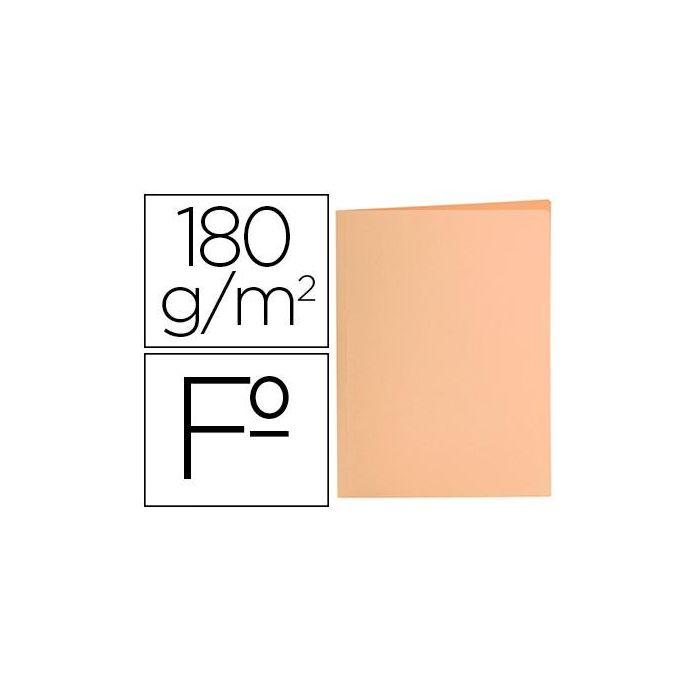 Subcarpeta Liderpapel Folio Naranja Pastel 180 gr-M2 50 unidades