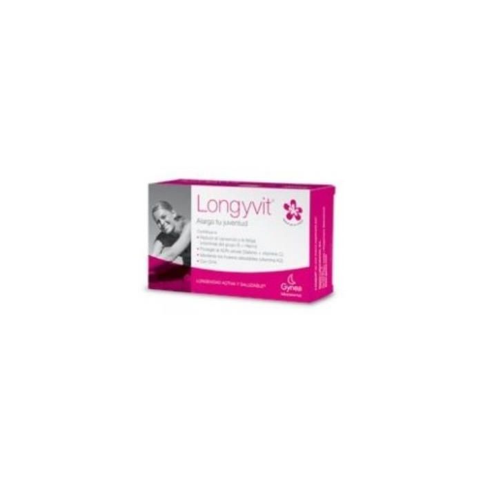 Longivit Complemento Mujer +40 años, Vitaminas K2, D, DHA, Selenio - Ayuda masa ósea, memoria, visión, piel - 30 Cápsulas