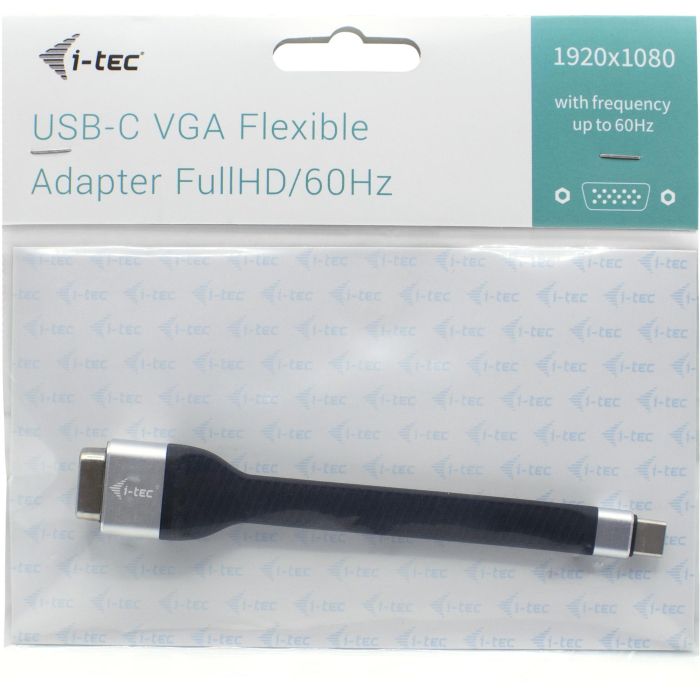 Adaptador USB C a VGA i-Tec C31FLATVGA60HZ Negro 3 Adaptador USB C a VGA i-Tec C31FLATVGA60HZ Negro 3