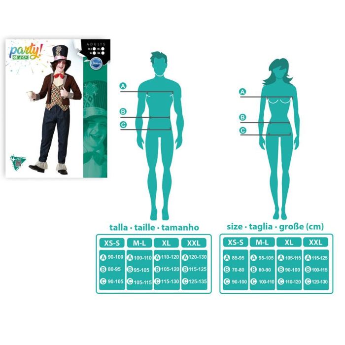 Disfraz Sombrerero Loco Traje Marron Hombre Adulto XS-S 3 Disfraz Sombrerero Loco Traje Marron Hombre Adulto XS-S 3