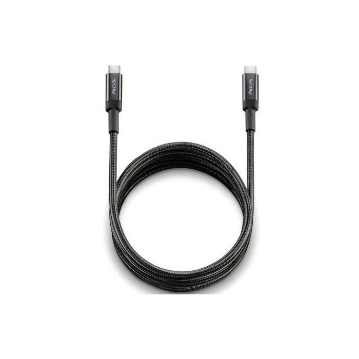 NGS KNOT65W-2 Cable USB 2.0 Tipo-C Macho a USB Tipo-C Macho, 65W, 480Mbps, 2m, Negro