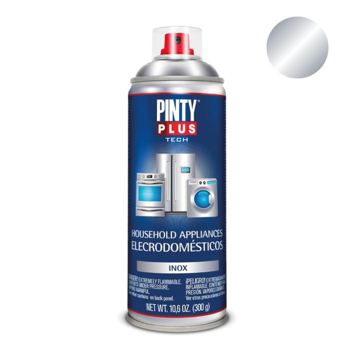 Pinty Plus Pintura en spray Tech Inox Electrodomésticos E150 520cc