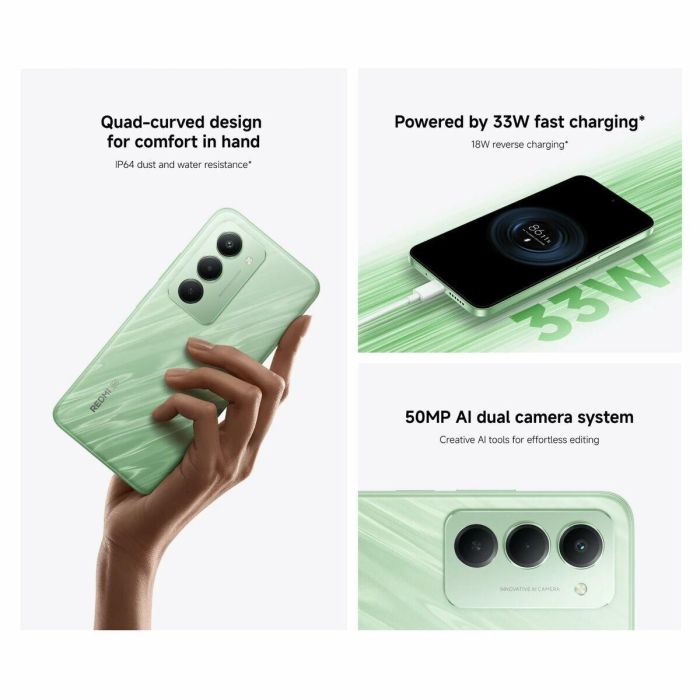 Smartphone Xiaomi Redmi 15 5G 8 GB RAM 256 GB 6,9" Negro Midnight black 10