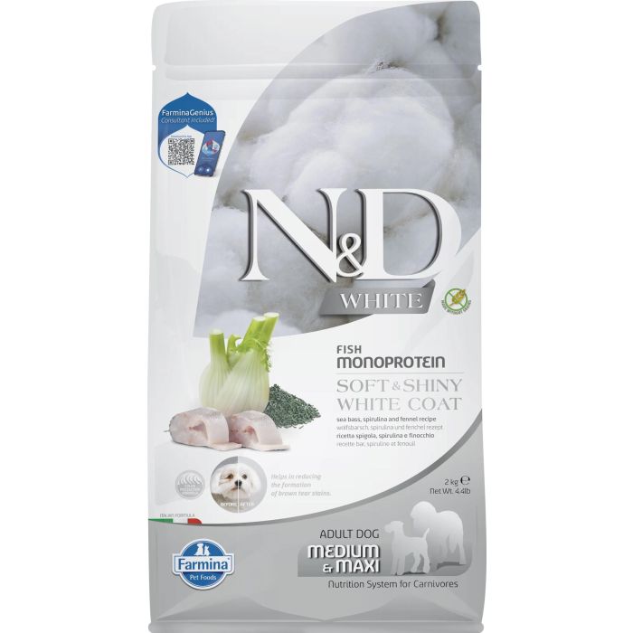 Farmina N&D White Dog Lubina Spirulina Med-Maxi 2 kg Farmina N&D White Dog Lubina Spirulina Med-Maxi 2 kg