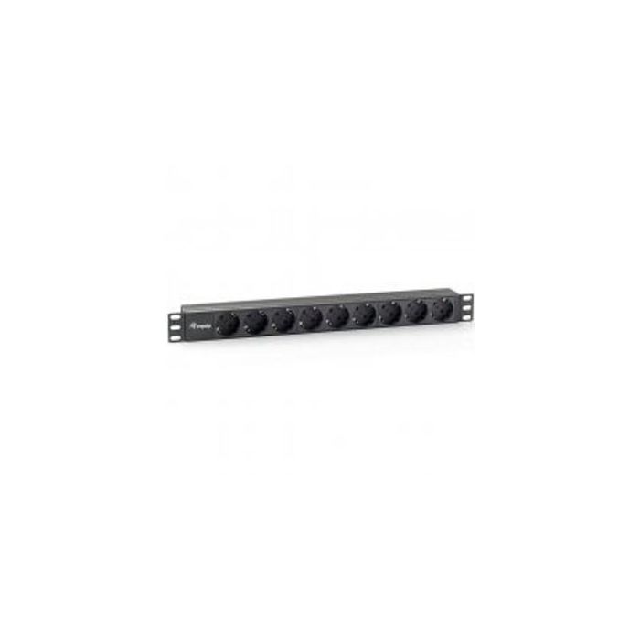 Equip Regleta de Alimentación para Rack 19 Pulgadas 1U Horizontal con 9 Tomas DIN49440, Cable 1.8m, 16A 250V 3500W Negro