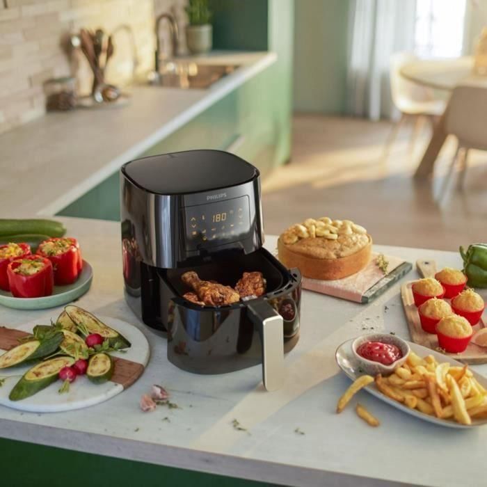 Freidora sin aceite - PHILIPS - Airfryer L HD9252/70 Serie 3000 - 4,1 L - 4 personas - 7 presintonías - Negra 2 Freidora sin aceite - PHILIPS - Airfryer L HD9252/70 Serie 3000 - 4,1 L - 4 personas - 7 presintonías - Negra 2