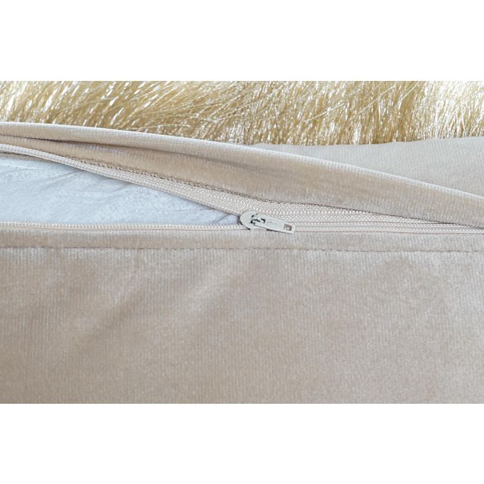 DKD Home Decor Cojin Moderno de Poliester con Flecos y Cremallera Oculta 10 x 30 x 50 cm