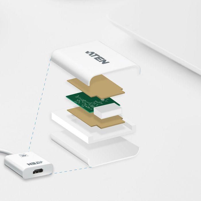 ATEN Adaptador activo de Mini DisplayPort a HDMI 4K 3 ATEN Adaptador activo de Mini DisplayPort a HDMI 4K 3