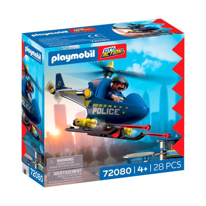 PLAYMOBIL 72080 Helicóptero Policía City Action con Radar - Juguete de Aventuras para Niños +4 Años 0 PLAYMOBIL 72080 Helicóptero Policía City Action con Radar - Juguete de Aventuras para Niños +4 Años 0