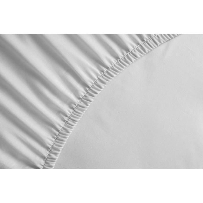 LOVELY HOME Sábana ajustable 100% algodón 180x200x30 cm blanco 1 LOVELY HOME Sábana ajustable 100% algodón 180x200x30 cm blanco 1