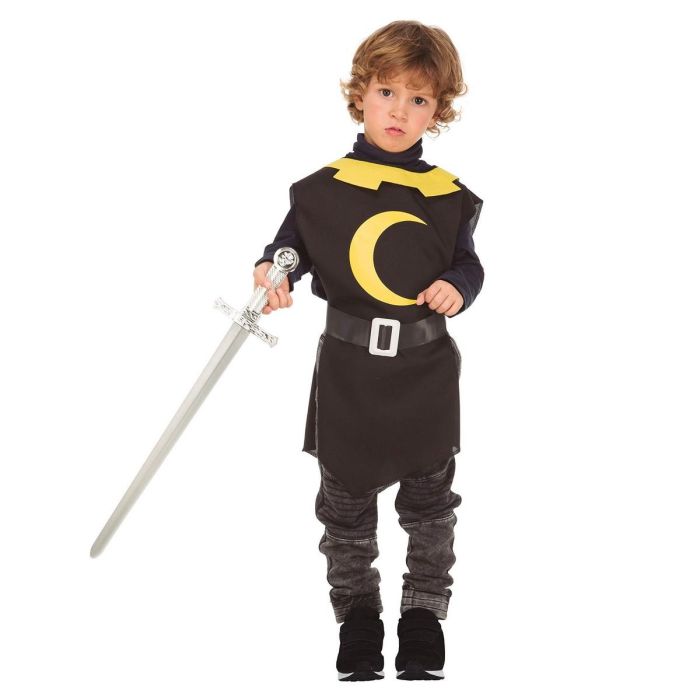 Disfraz peto medieval negro talla 3-6 y