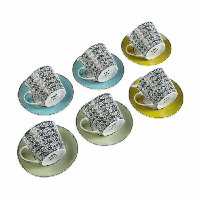 Juego de Tazas con Platos Versa Leia Porcelana 9 x 14 x 14 cm 10,5 x 8 x 6 cm 14 x 14 x 2 cm (12 pcs) Juego de Tazas con Platos Versa Leia Porcelana 9 x 14 x 14 cm 10,5 x 8 x 6 cm 14 x 14 x 2 cm (12 pcs)