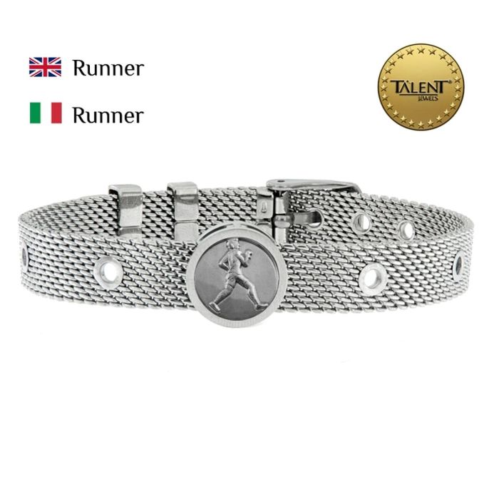 Pulsera Unisex Runner Talent Jewels TJA-1-19-03-1-235 Plateado 1 Pulsera Unisex Runner Talent Jewels TJA-1-19-03-1-235 Plateado 1
