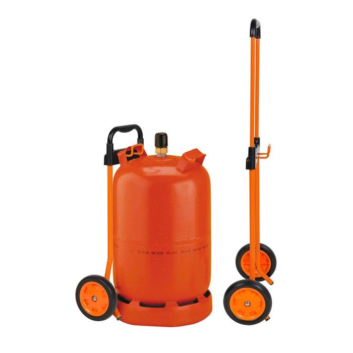 Devesa Carro para Bombona de Butano Telescópico Acero y Polipropileno con Ruedas Eva Ø140 mm Plegado 16x34x61cm Abierto 16x34x90,5cm 1 Devesa Carro para Bombona de Butano Telescópico Acero y Polipropileno con Ruedas Eva Ø140 mm Plegado 16x34x61cm Abierto 16x34x90,5cm 1