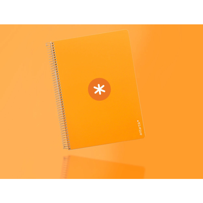 Antartik Cuaderno espiral A4 micro tapa dura 80 hojas 100gr cuadro 5mm color mostaza 10