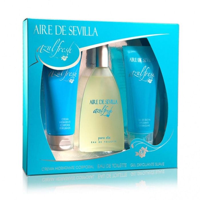 Aire de Sevilla Azul Fresh Estuche Mujer Eau de Toilette 150ml + Crema Corporal 150ml + Gel Exfoliante 150ml 3 piezas