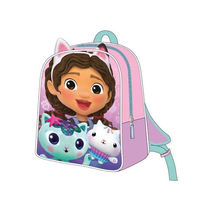 Mochila infantil 3D aplicaciones gabby´s dollhouse 22.0 x 27.0 x 1.0 cm