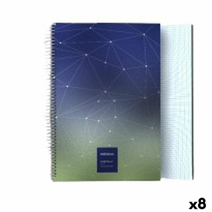 Cuaderno Grafoplas Multicolor Din A4 80 Hojas 21,5 x 31,5 cm (8 Unidades)