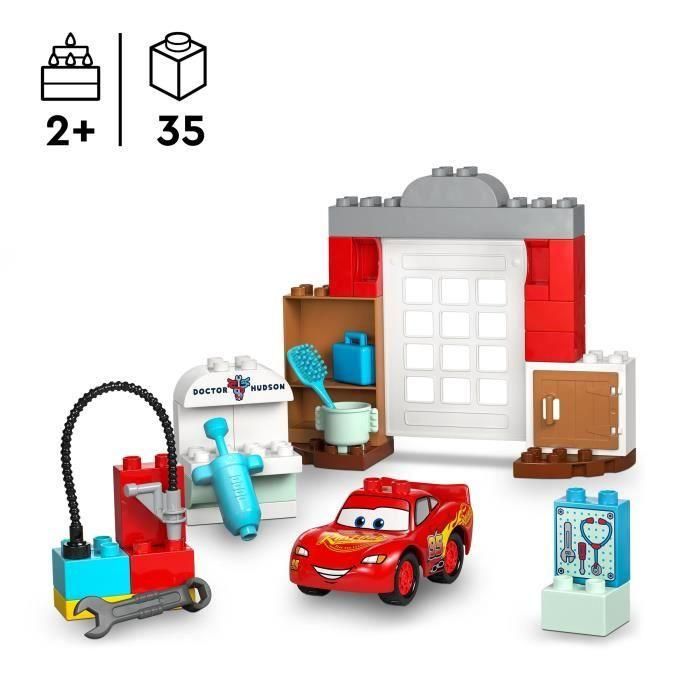 LEGO 10456 DUPLO Disney Pixar Cars Rayo McQueen Taller de Doc Set de Construcción y Juego Creativo para Niños +2 Años 1