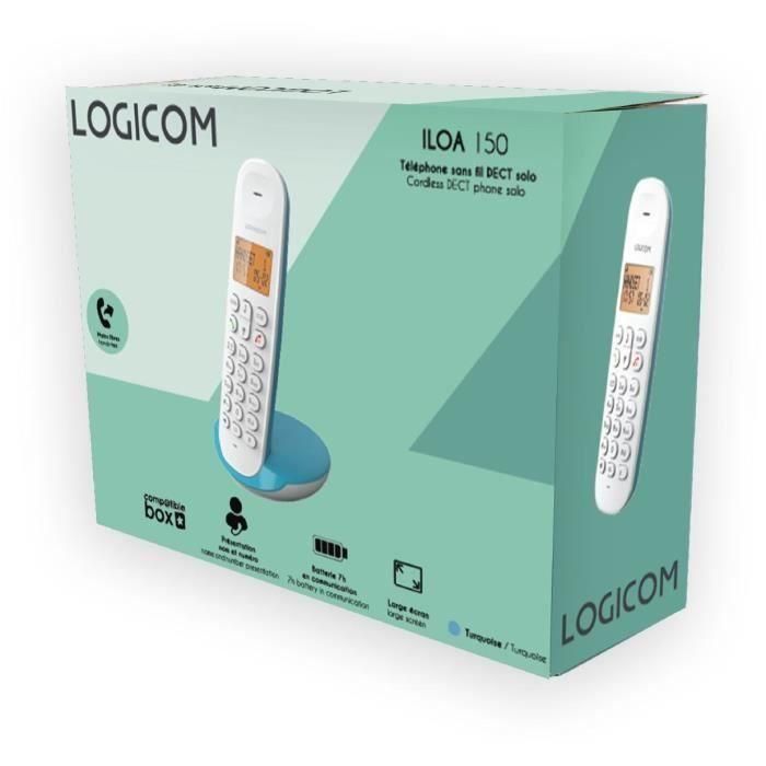 Teléfono inalámbrico fijo - LOGICOM - DECT ILOA 150 SOLO - Turquesa - Sin contestador automático 4 Teléfono inalámbrico fijo - LOGICOM - DECT ILOA 150 SOLO - Turquesa - Sin contestador automático 4