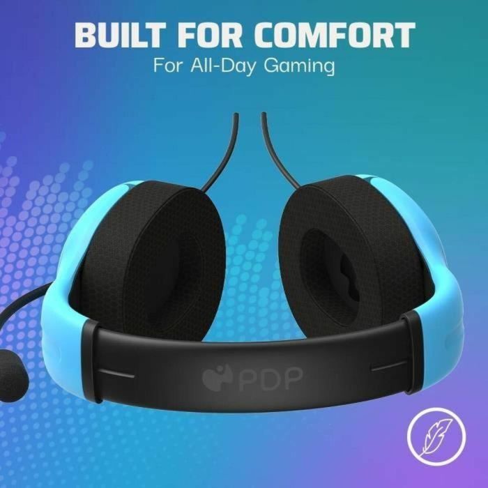 PDP Auriculares con Cable 1705966927800 Azul Neptuno Compatibles con PS4/PS5 Micrófono de Brazo Diadema Supraaural 3