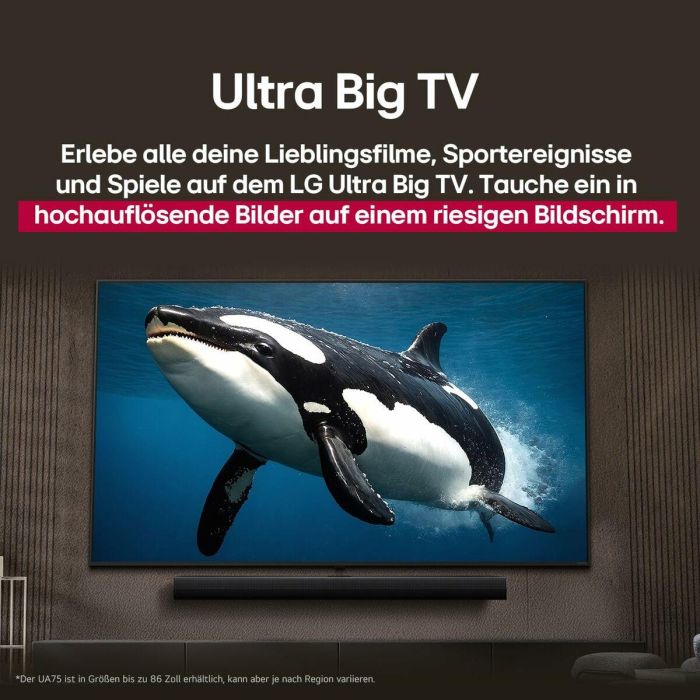 LG 86UA75006LA Televisor 86" 4K UHD Smart TV webOS HDR10 Pro Procesador Alpha 7 AI Gen8 60Hz Gaming VRR WiFi LED 13 LG 86UA75006LA Televisor 86" 4K UHD Smart TV webOS HDR10 Pro Procesador Alpha 7 AI Gen8 60Hz Gaming VRR WiFi LED 13