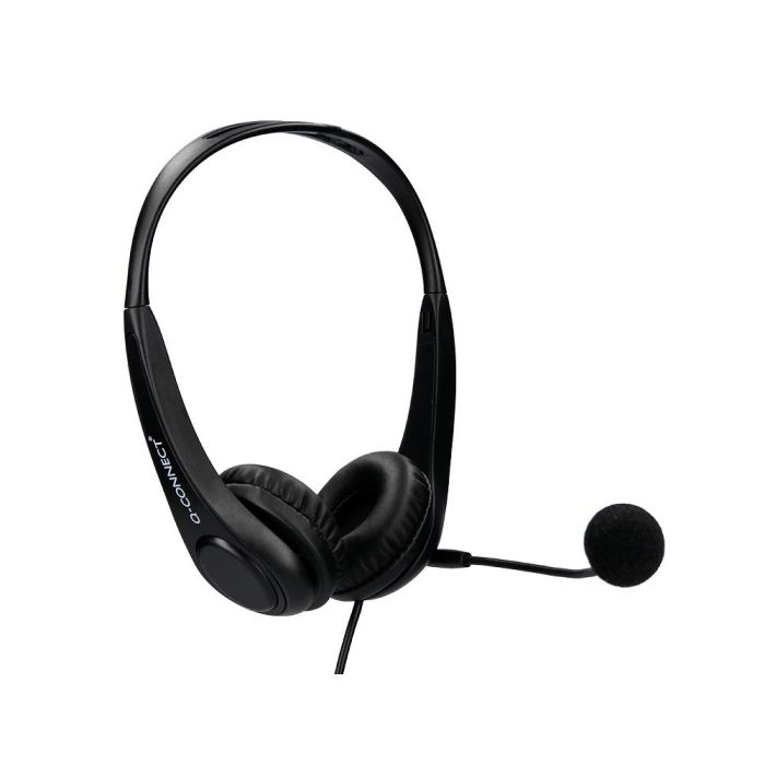 Auricular Q-Connect Biaural Diadema Con Microfono Y Control De Volumen Conexion Usb Cable De 2M Color Negro 7